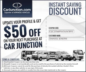INSTANT $50 OFF on the purchase of Japanese Used Cars